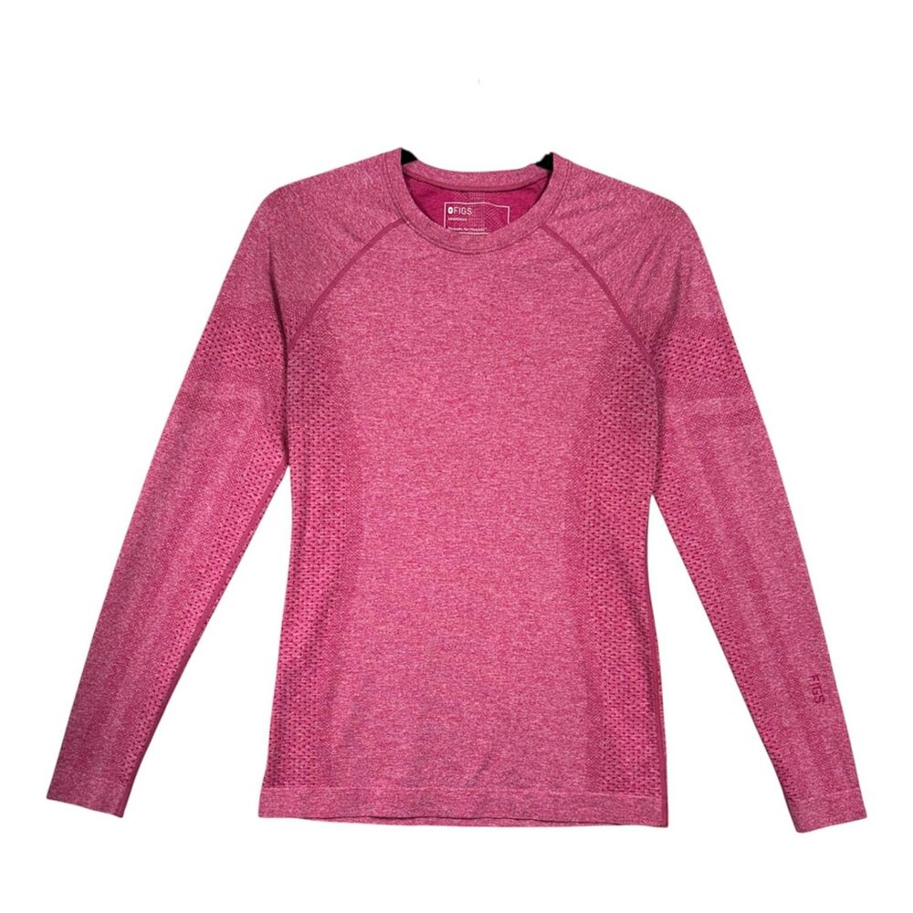 Figs Salta Seamless Long Sleeve Underscrub Sz S Pink